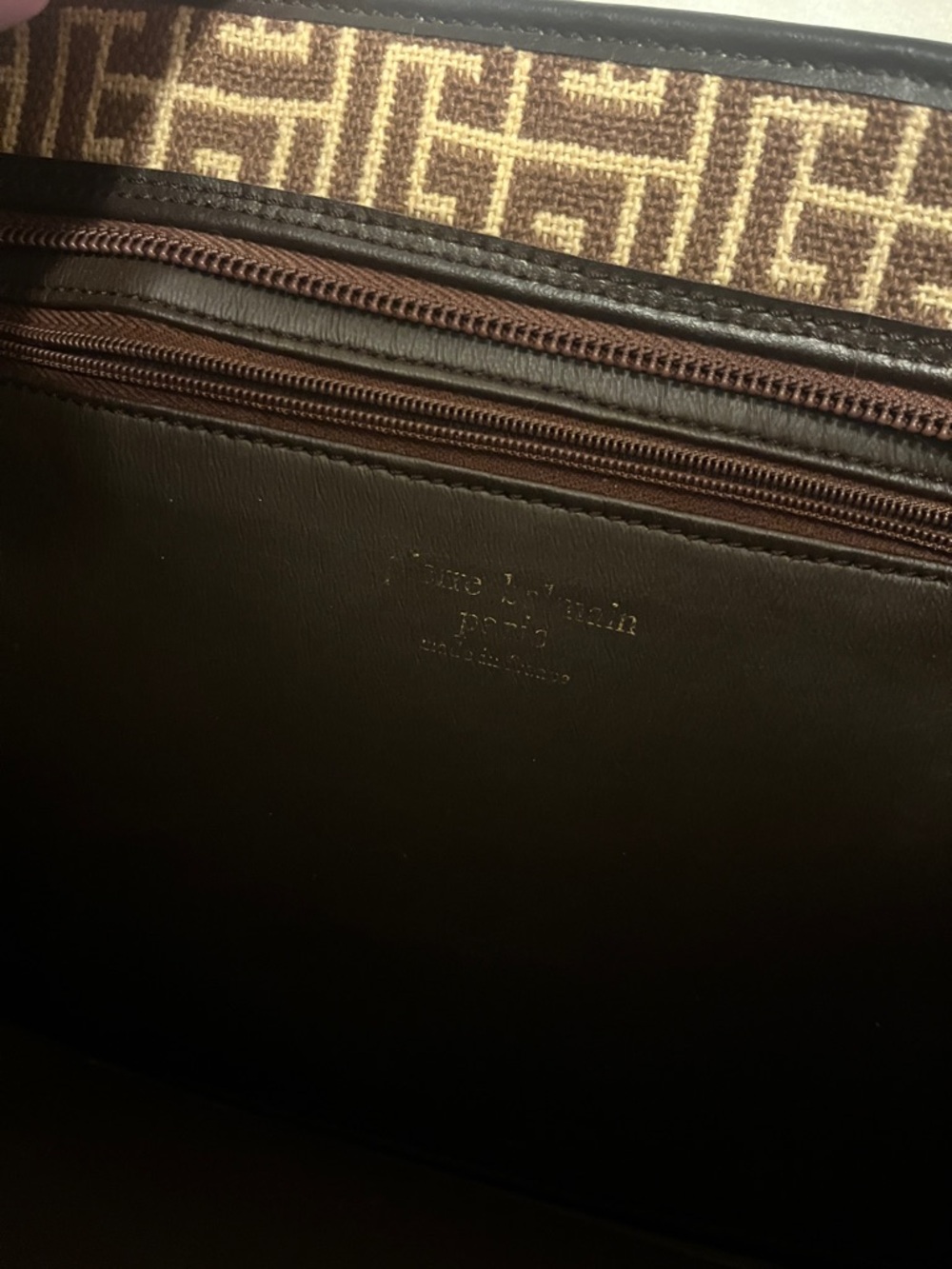 Pierre Balmain Brown and Tan Monogram Tote - Picture 3 of 5